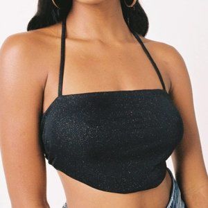 Tiger Mist Crop Top in Black (Size: XS) New with Tags